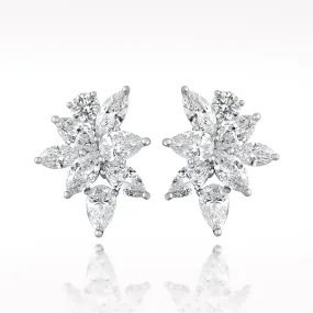 4.91ct Diamond Platinum Earrings