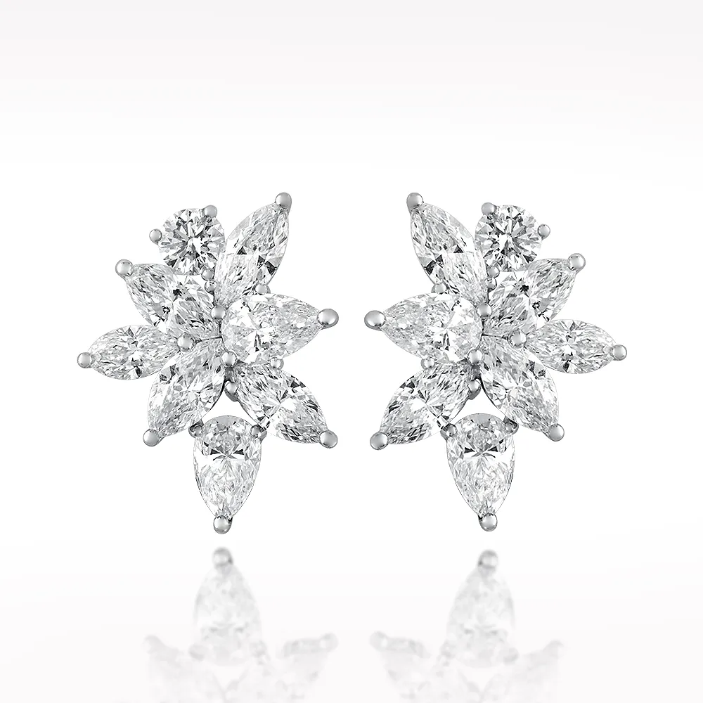 4.91ct Diamond Platinum Earrings