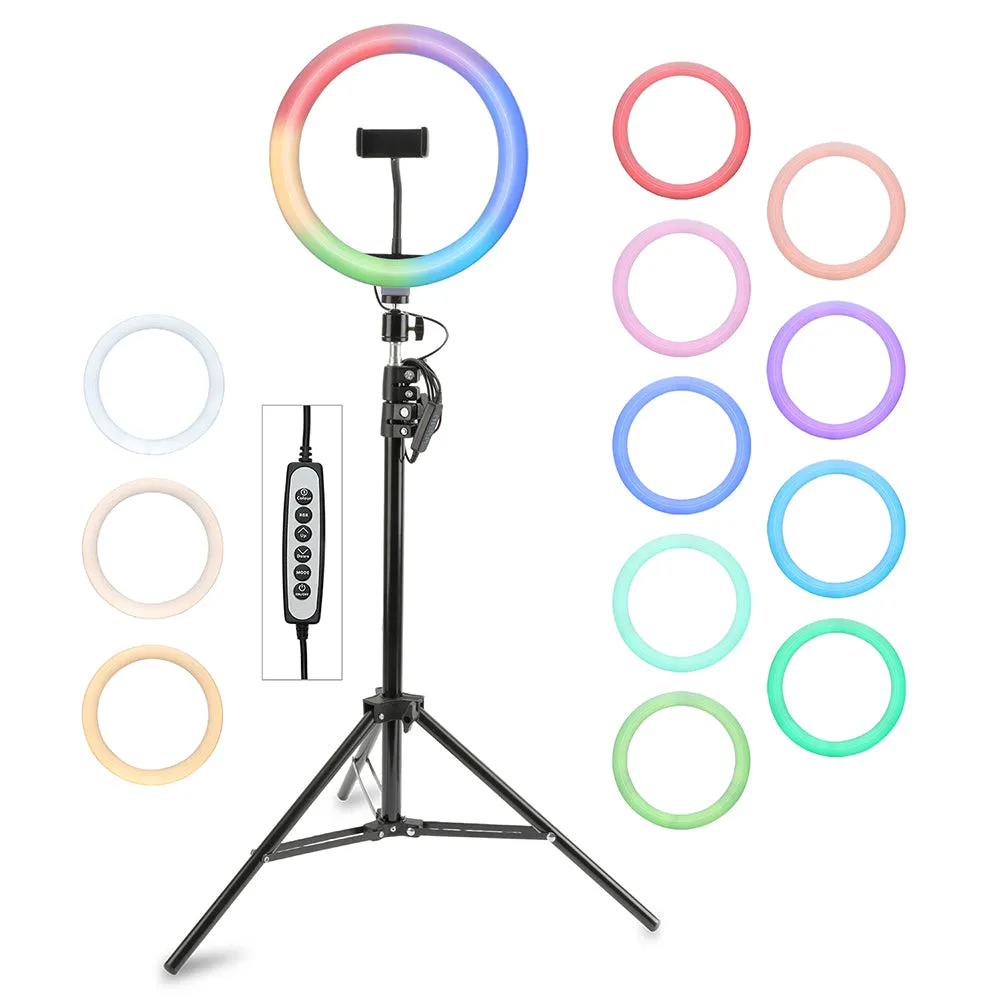 4smarts LoomiPod Selfie Tripod m. RGB Ring Light & Opbevaringstaske