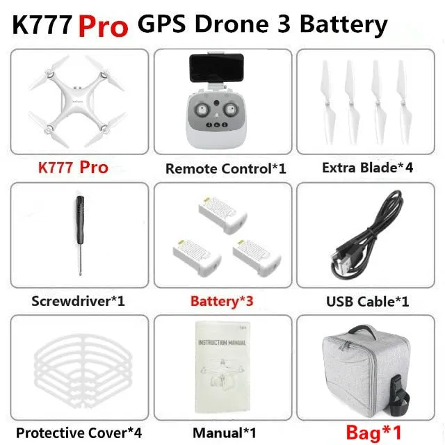 5G WiFi Newest HD K777 PRO Drone 3 Axis Gimbal Camera