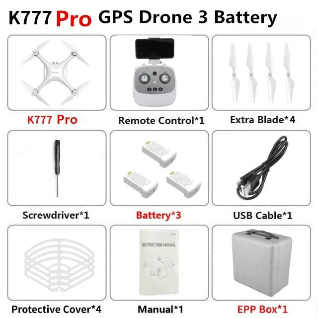 5G WiFi Newest HD K777 PRO Drone 3 Axis Gimbal Camera