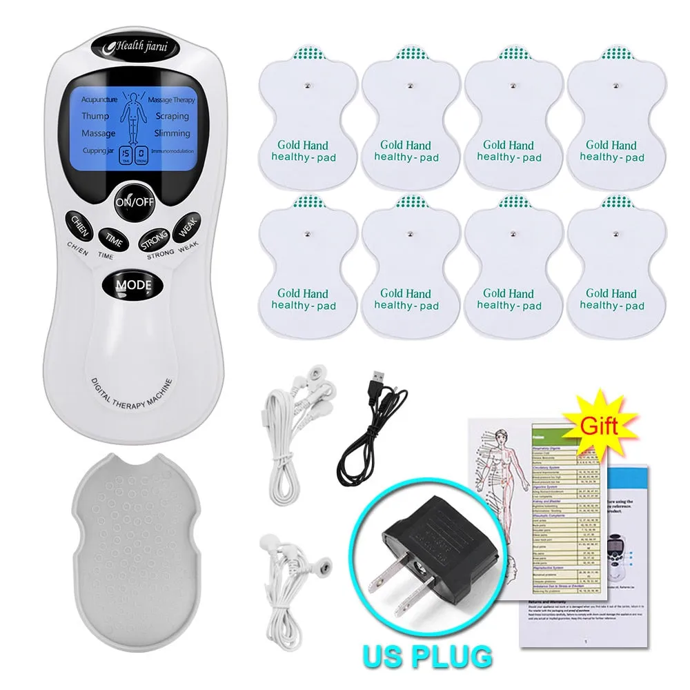 8 Mode EMS Electric Herald Tens Machine Acupuncture Body Massage Digital Therapy Massager Muscle Stimulator Electrostimulator