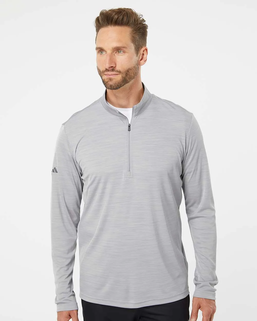 Adidas A475 Lightweight Mélange Quarter-Zip Pullover