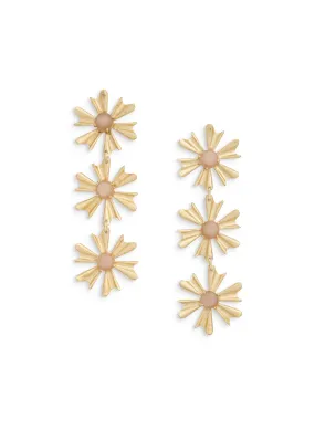 Allie Earrings | Peach Moonstone