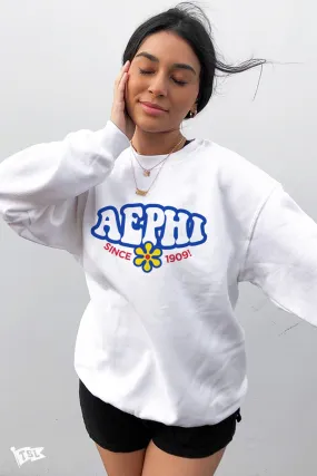 Alpha Epsilon Phi Funky Crewneck