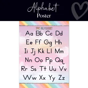 Alphabet | Classroom Poster | Shimmer Pop | Schoolgirl Style