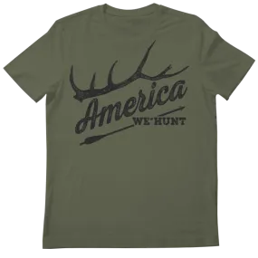 America We Hunt Tee-Military Green Frost