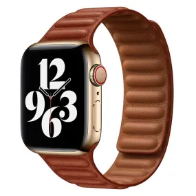 Apple Watch (38/40/SE/41MM) Lippa Magnetisk Læder Rem - Brun