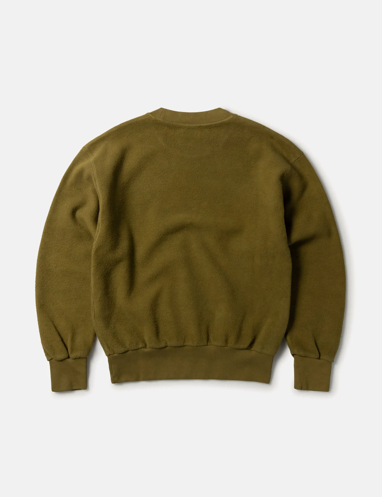 Aries Reverse Fleece Temple Sweatshirt - Olive Green