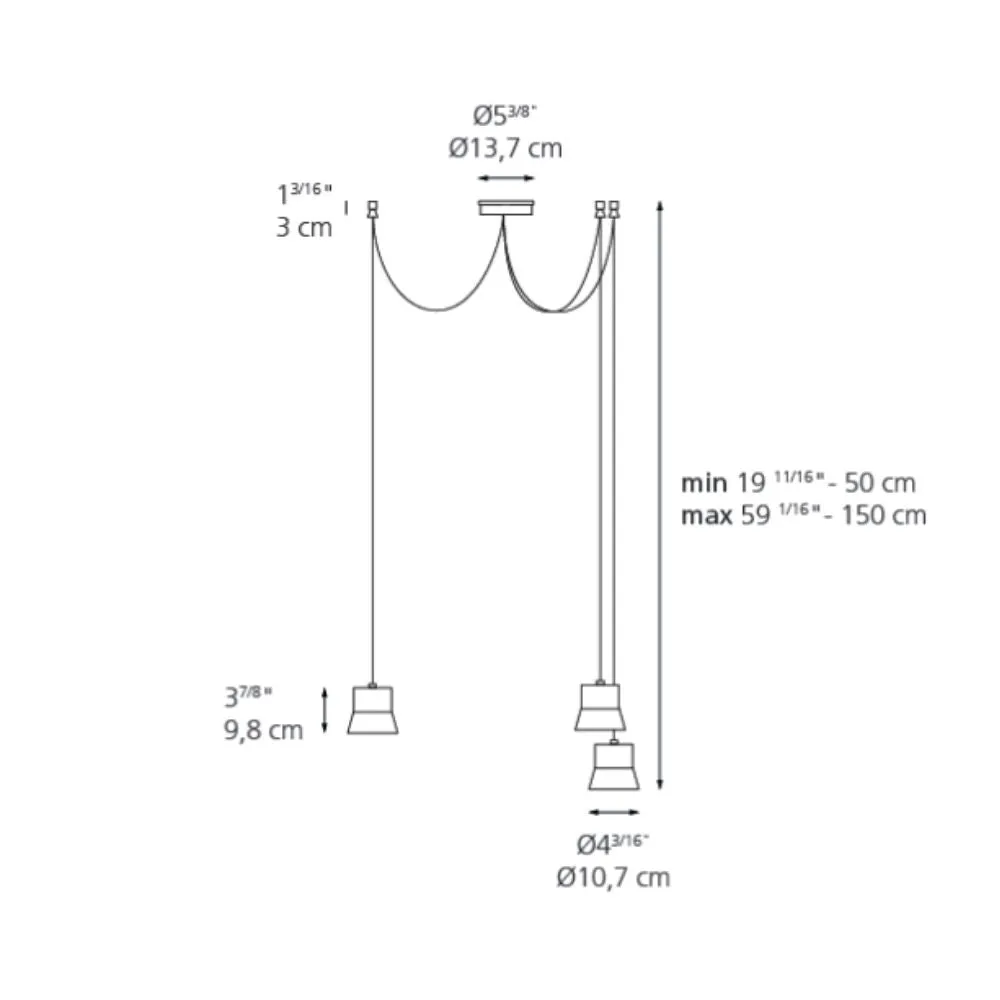 Artemide Giò.light Cluster suspension lamp LED