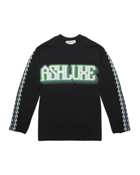 ASHLUXE High Neck Longsleeve Sport Sweatshirt - Black