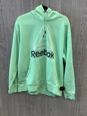 Athletic Sweatshirt Hoodie By Reebok In Green, Size: Xl