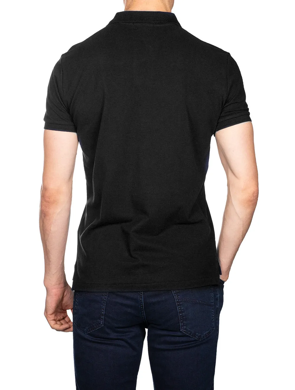 Basic Short Sleeve Polo Black