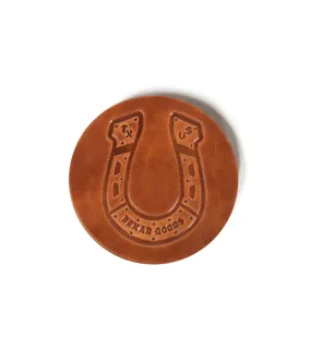 Bexar Horse Shoe Leather Coasters