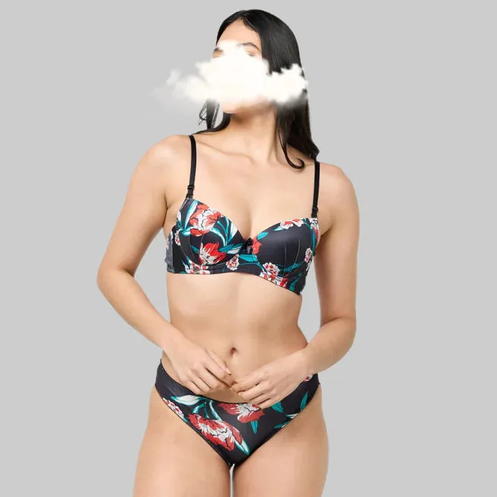 Black Flora - Bra Set