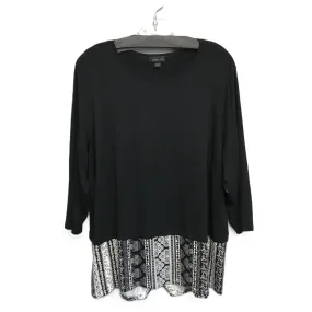 Black Top Long Sleeve By J. Jill, Size: 2x