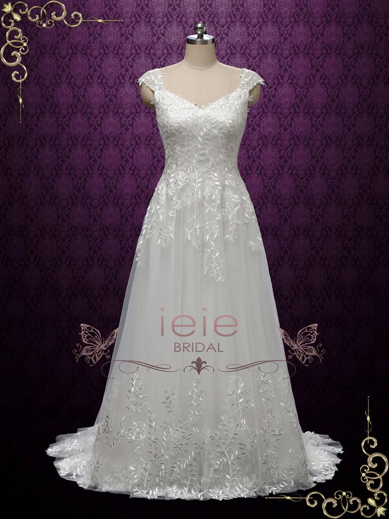 Bobo Lace Wedding Dress with Lace Illusion Back | IREEN