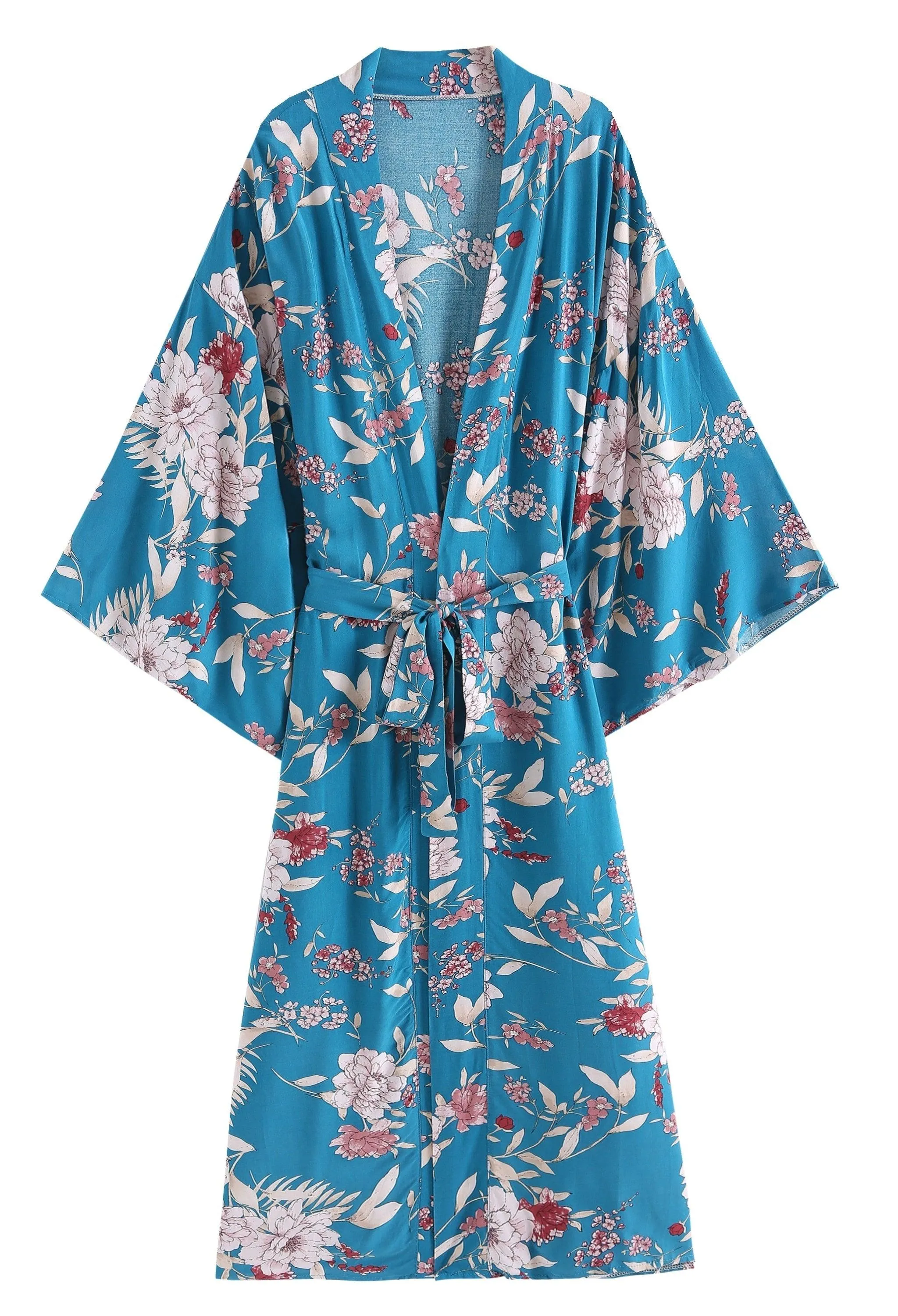 Bohemian Long Kimono, Bat sleeve Beach Bohemian Kimono Robe, Summer dress boho cover-up