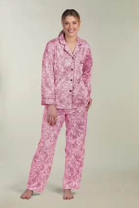 Brushed Back Satin Pajama