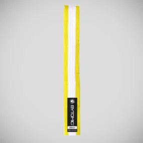 Bytomic Martial Arts Belt Yellow/White Stripe