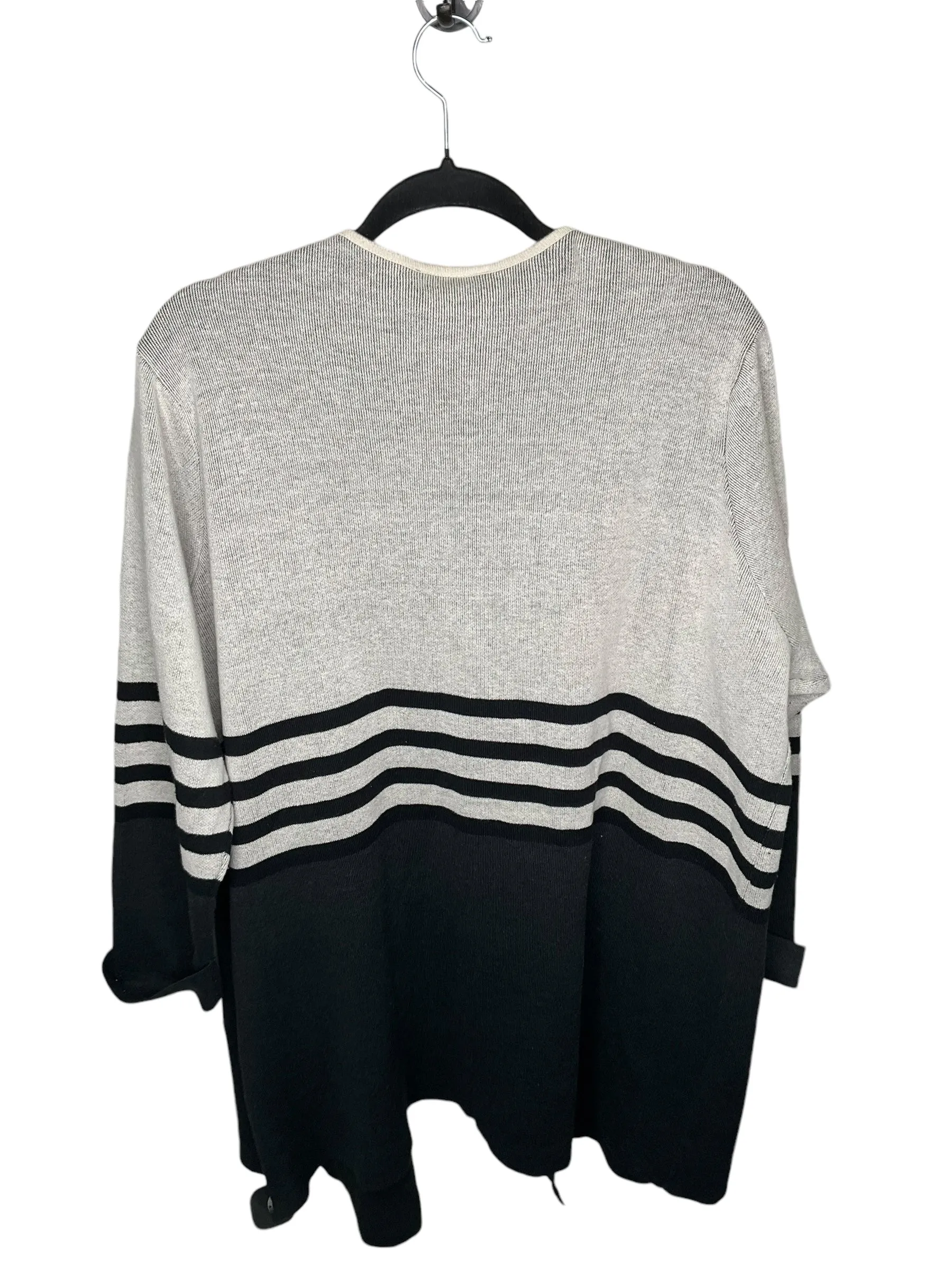 Cardigan By Cmc In Black & Grey, Size: 2x