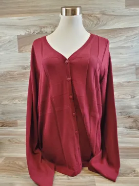 Cardigan By Van Heusen In Red, Size: Xl