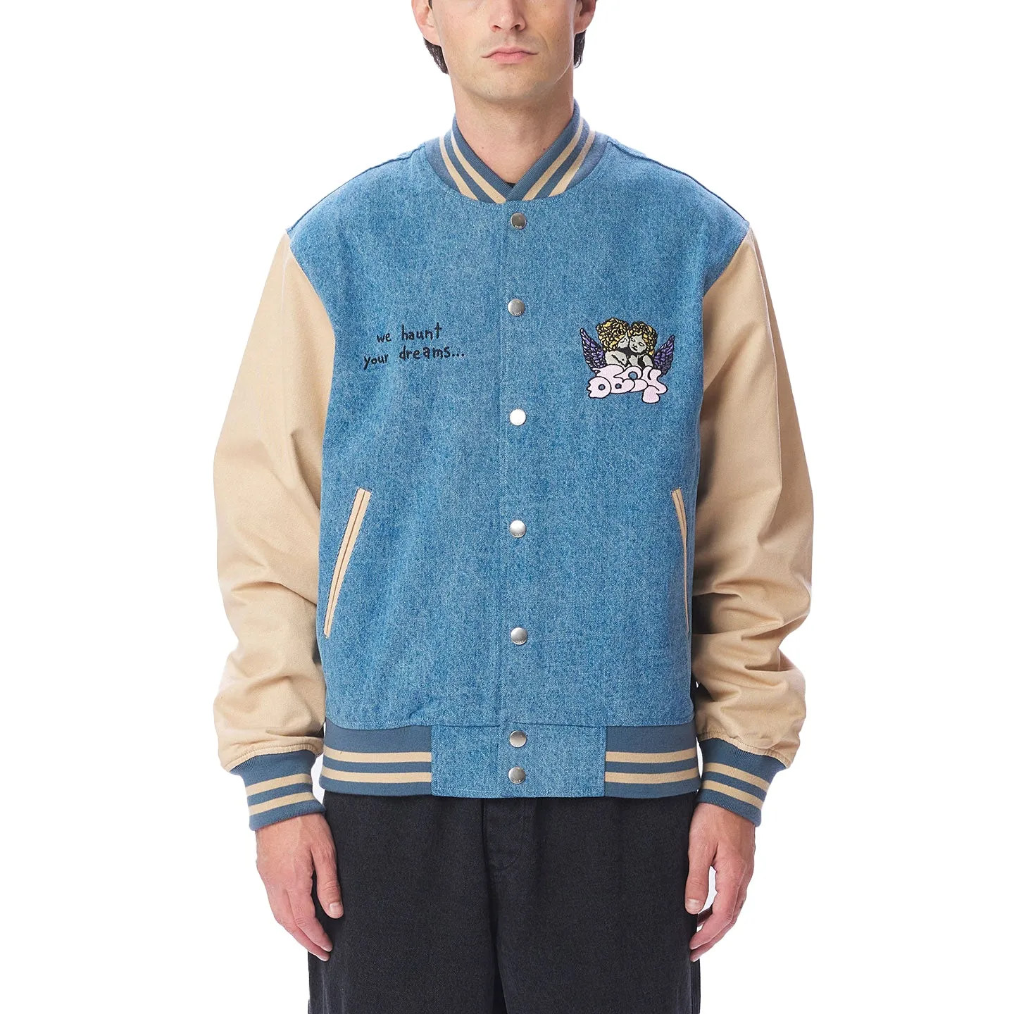 Care denim varsity