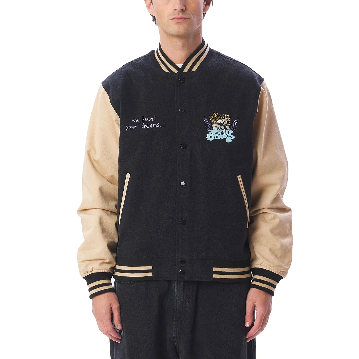 Care denim varsity