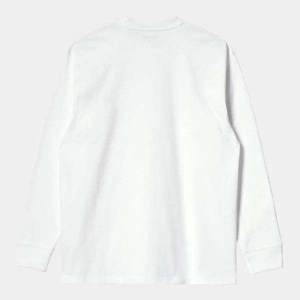 Carhartt WIP American Script Long Sleeve T-Shirt White