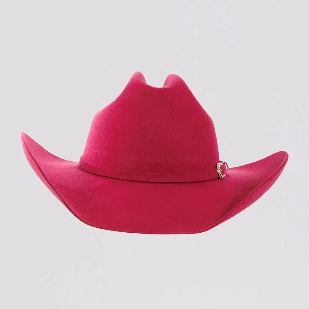 Cattleman | Womens Pink Felt Western Cowgirl Hat - Bourbon Cowgirl