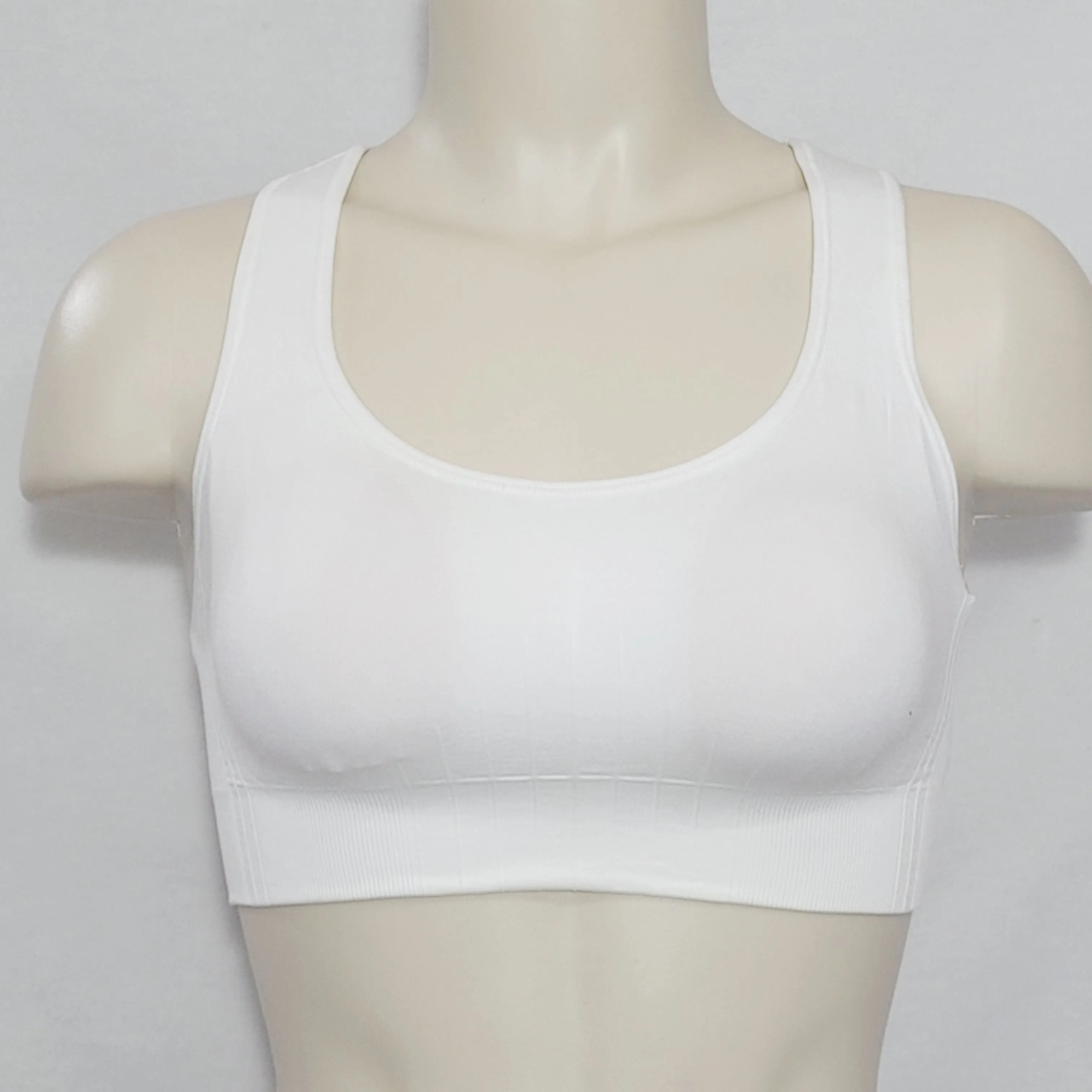 Champion N9169 9169 Wire Free Racerback Sports Bra Size XS X-SMALL White