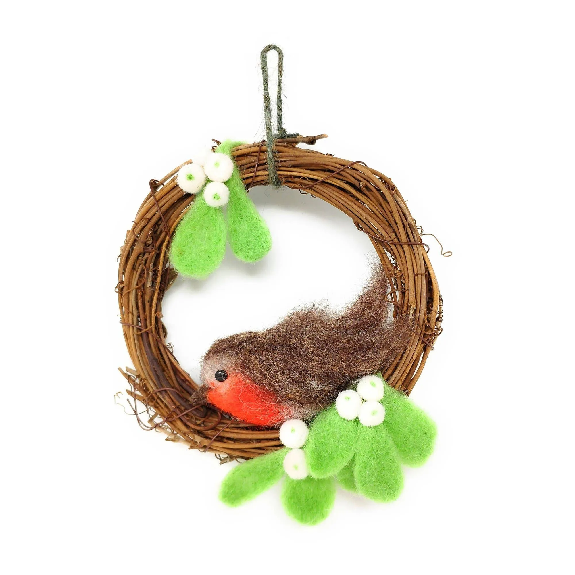 Christmas Robin Wreath Needle Felting Craft Kit