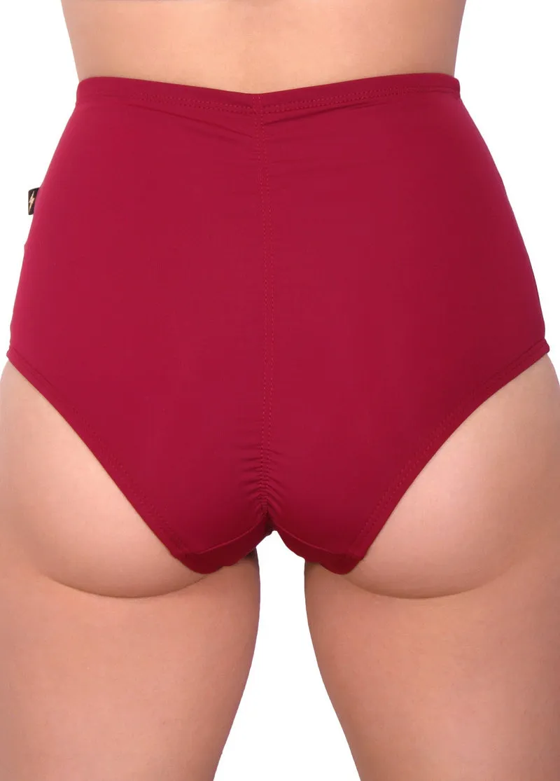 Cleo the Hurricane Essential High Waisted shorts - Merlot