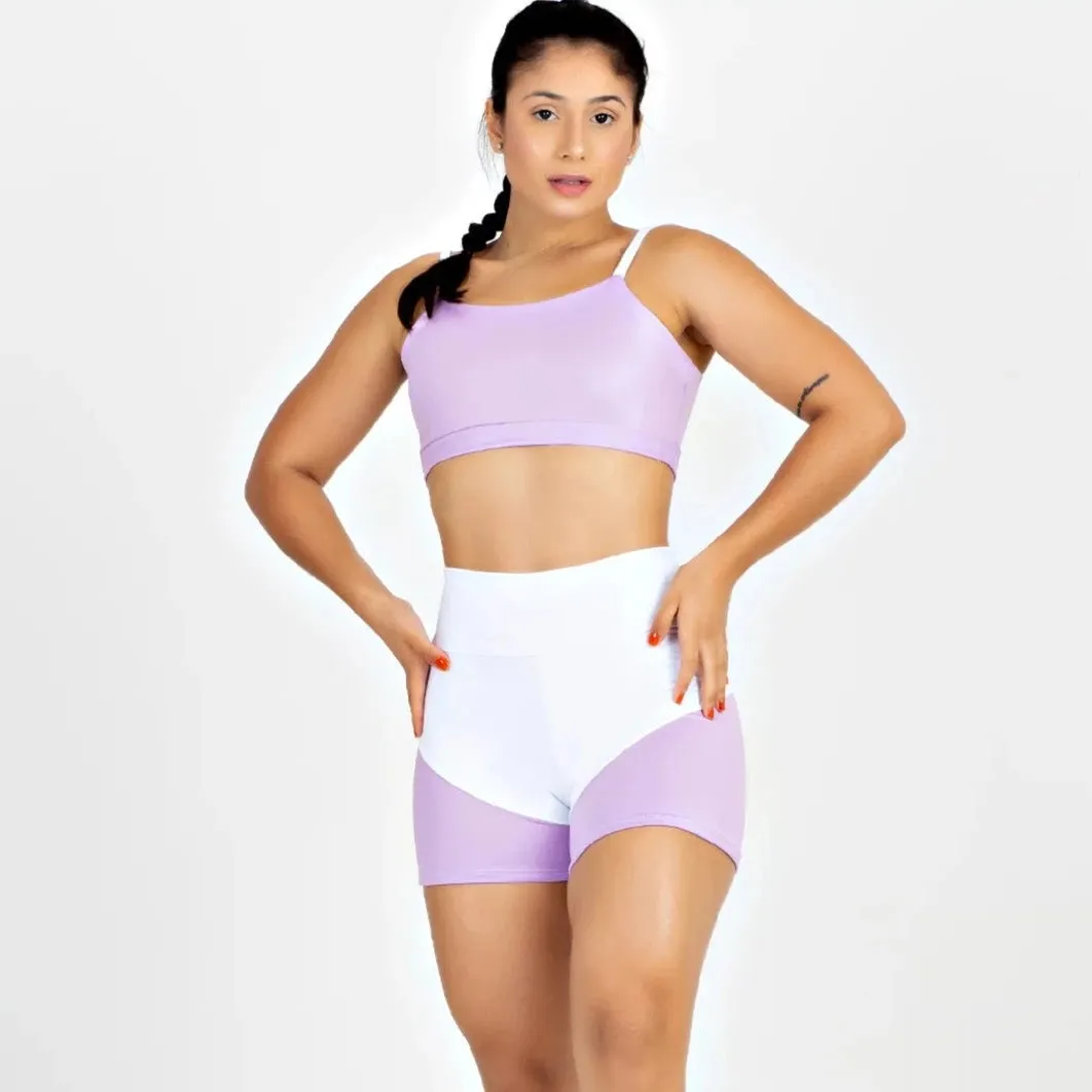 Conjunto Fitness Feminino Summer One - Cropped E Shorts Legging