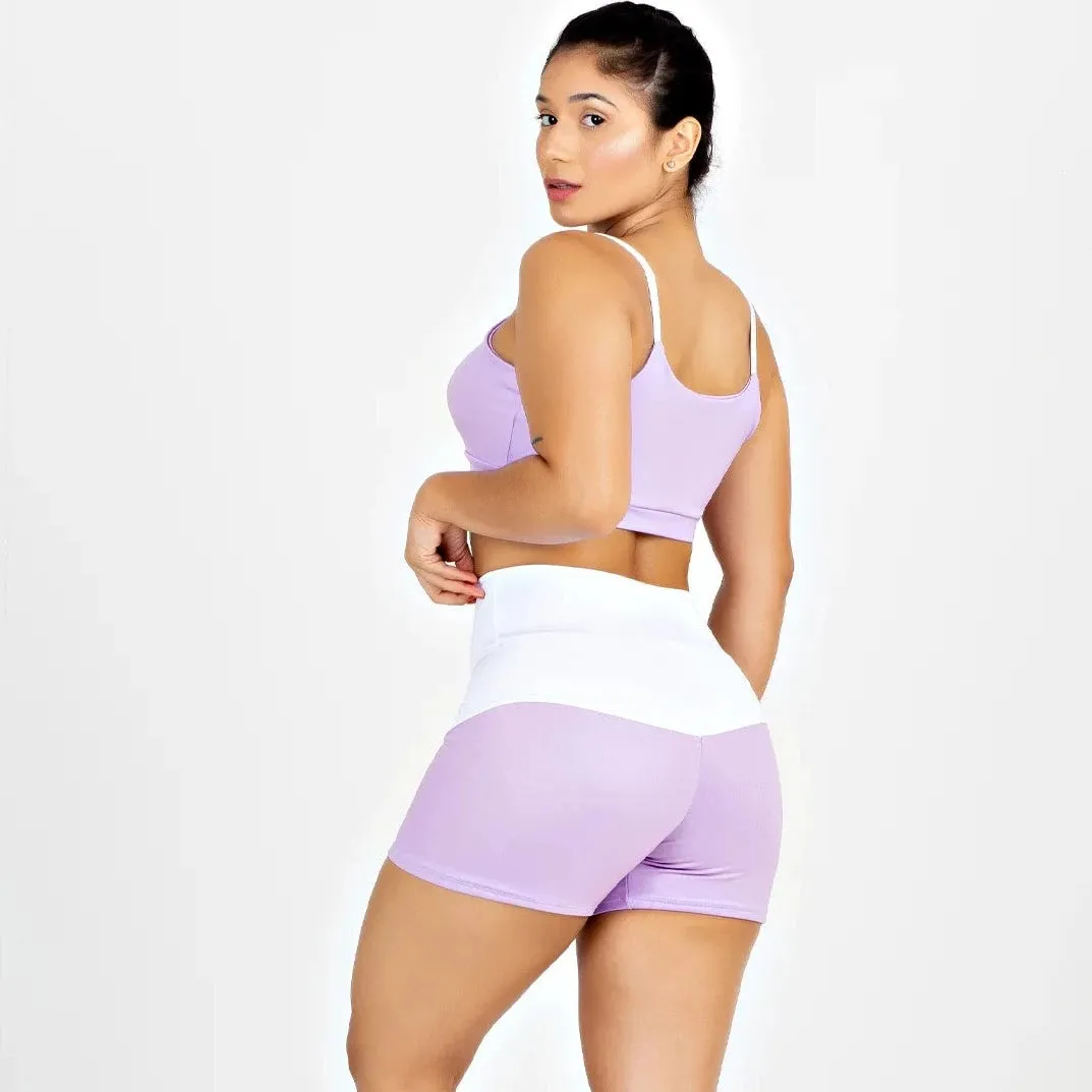 Conjunto Fitness Feminino Summer One - Cropped E Shorts Legging