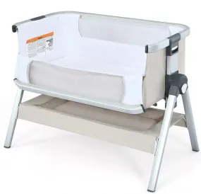 Costway Baby Bassinet Bedside Sleeper w/Storage Basket