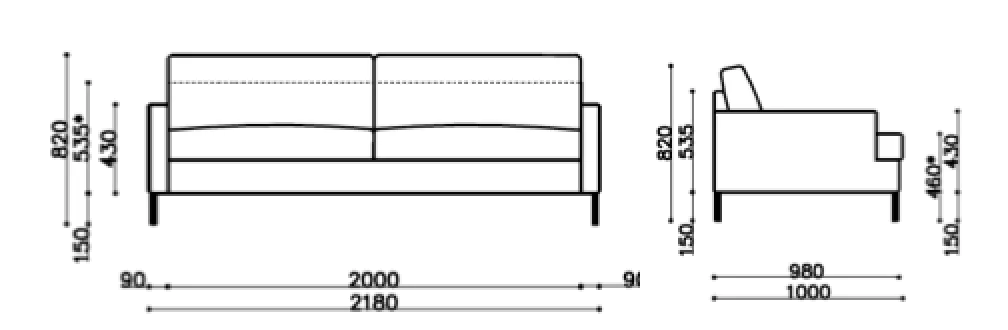 Crosby 2.5 seter sofa