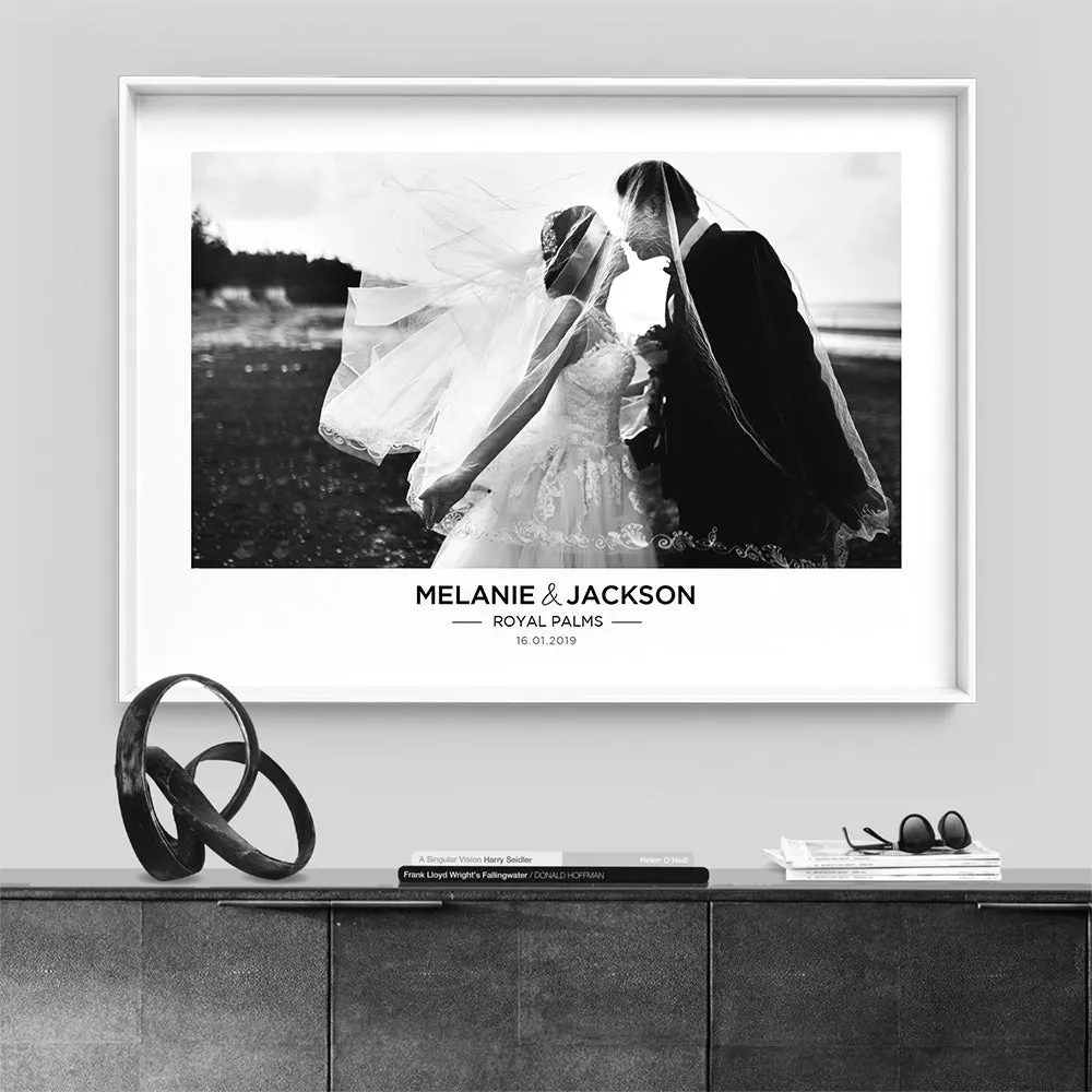 Custom Wedding Photo Design Landscape - Art Print