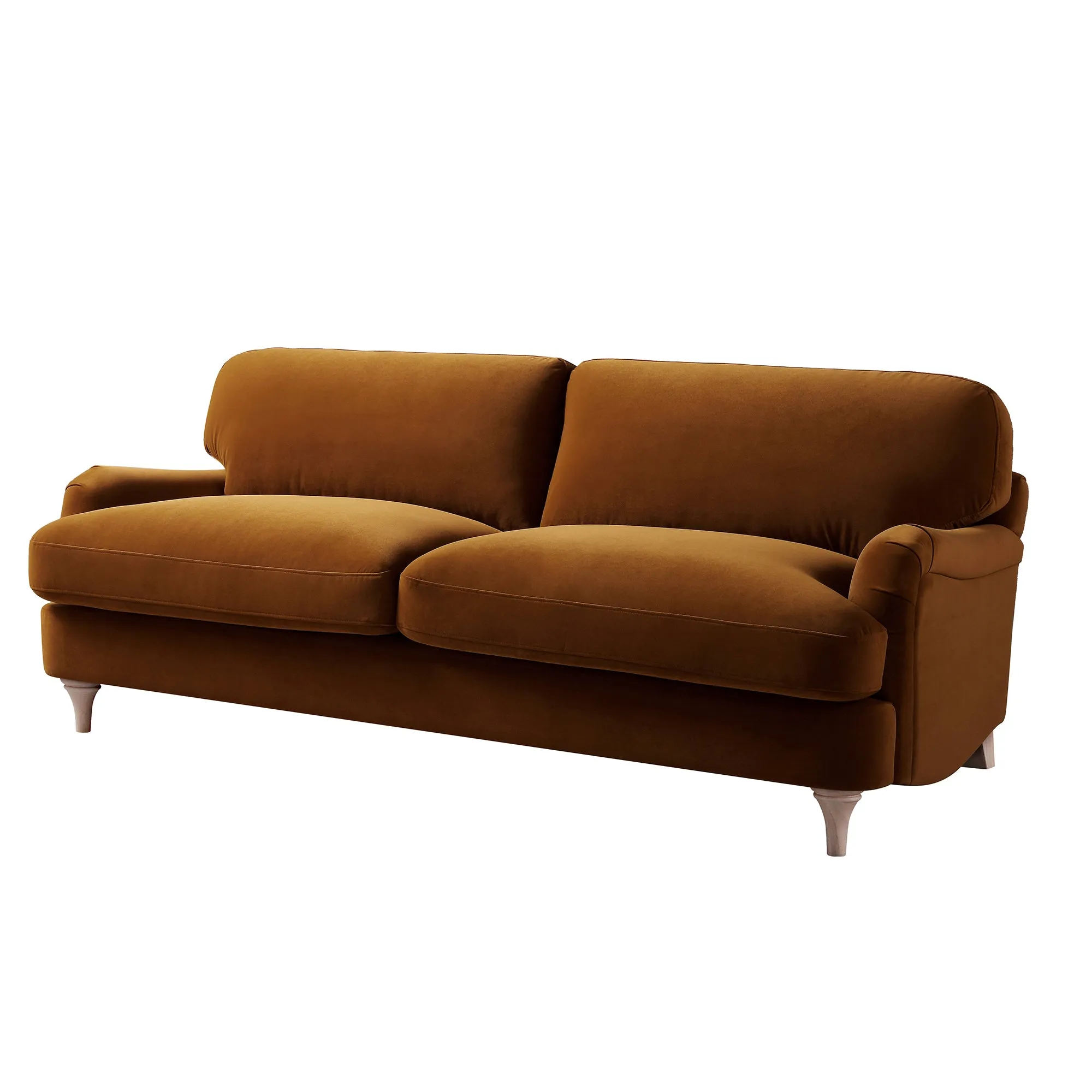 Daphnis Cinnamon Velvet Sofa, 3-Seater