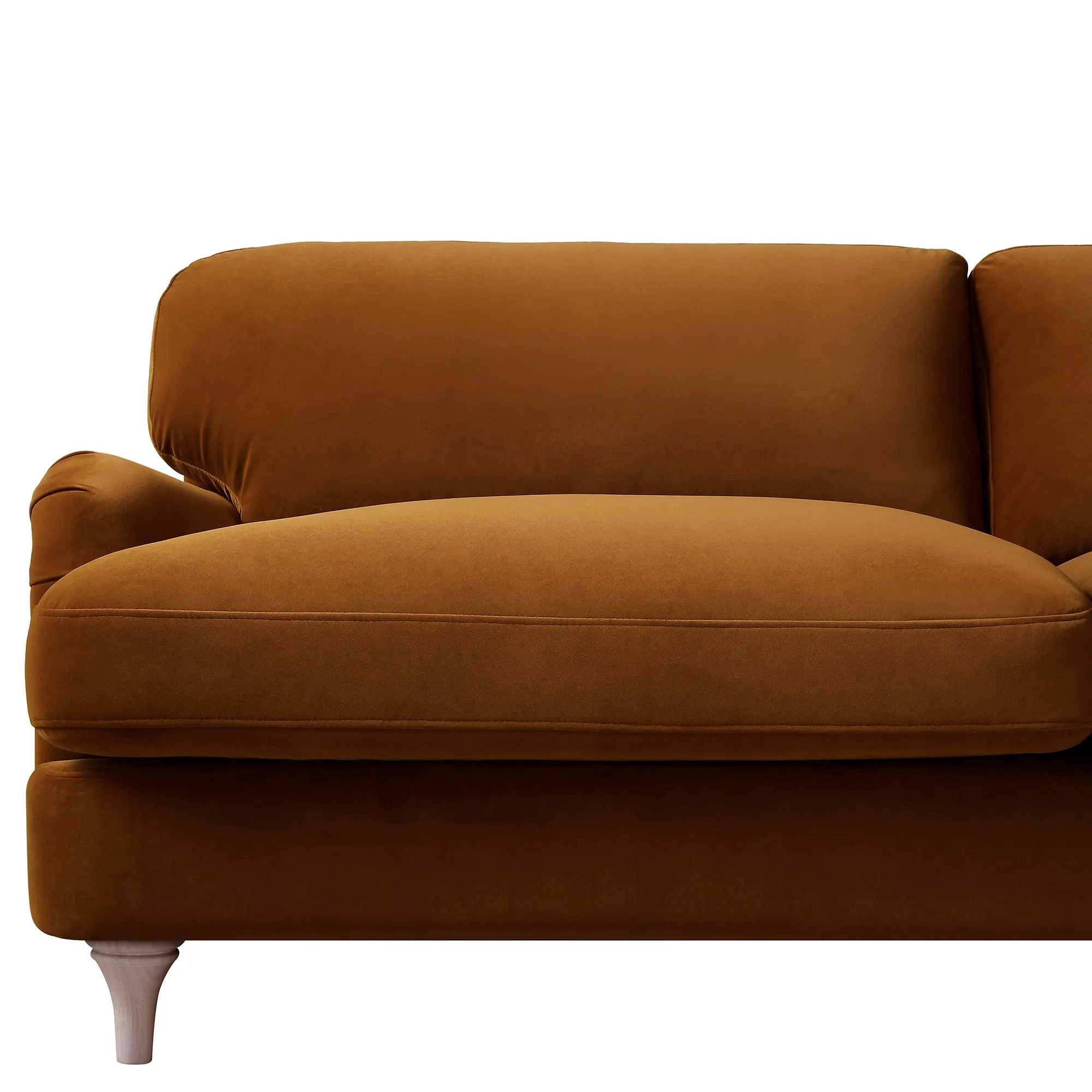 Daphnis Cinnamon Velvet Sofa, 3-Seater