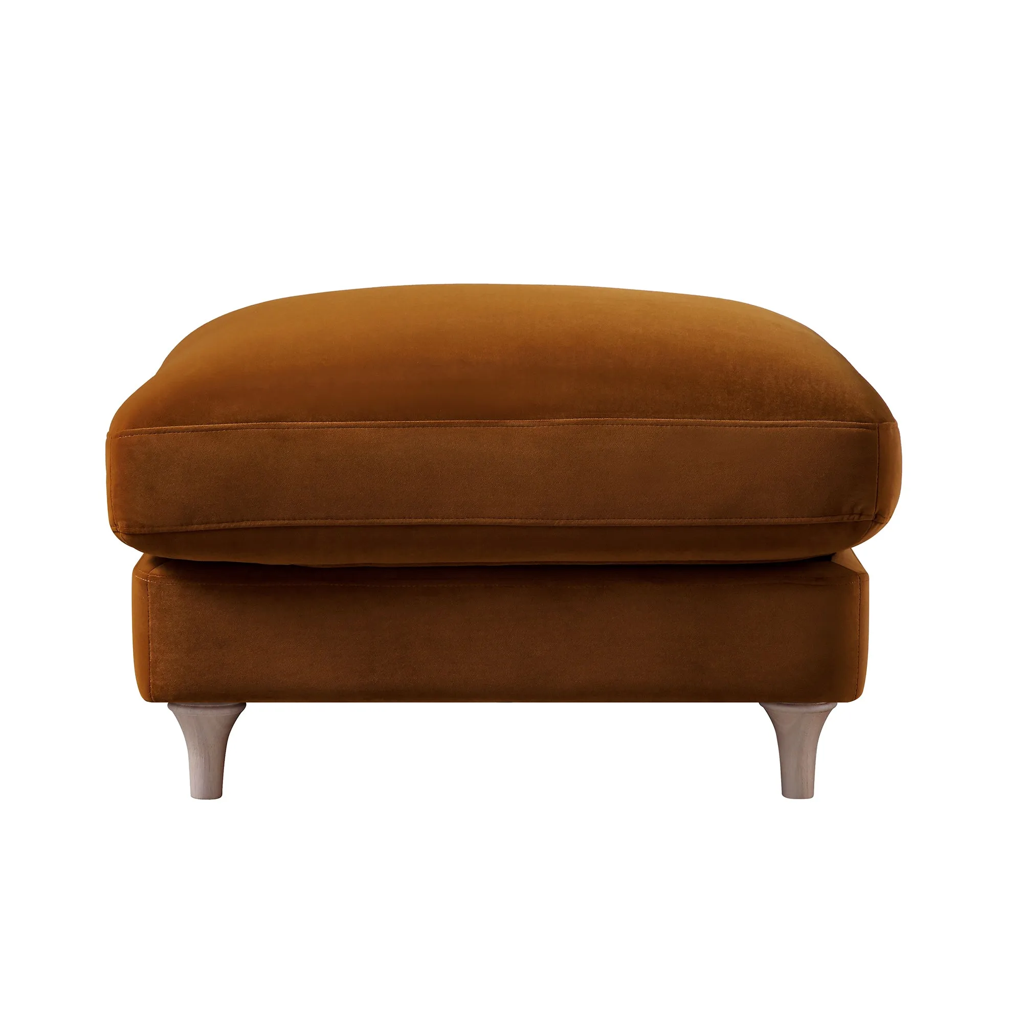 Daphnis Cinnamon Velvet Sofa, Footstool