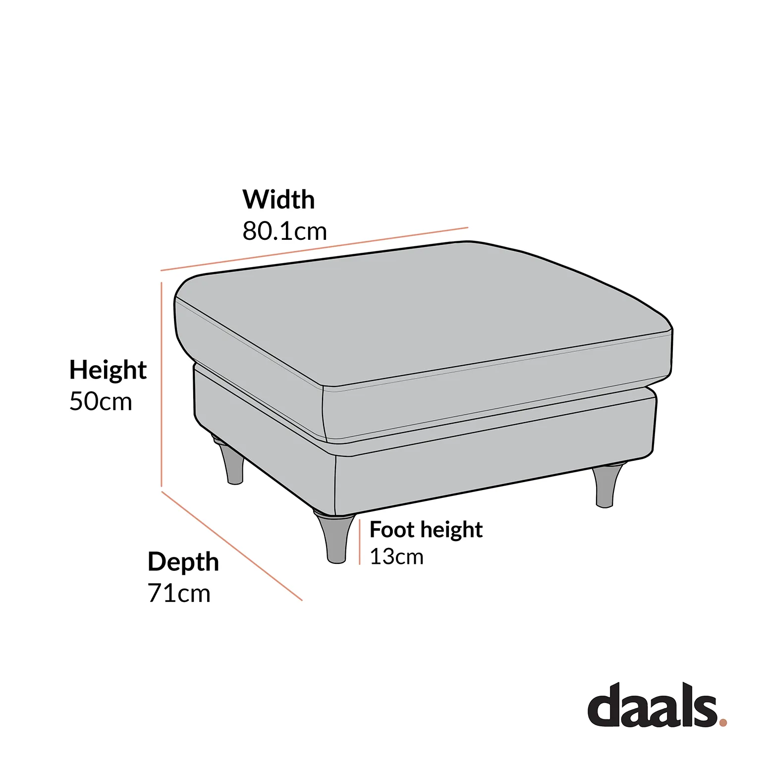 Daphnis Fern Green Velvet Sofa, Footstool