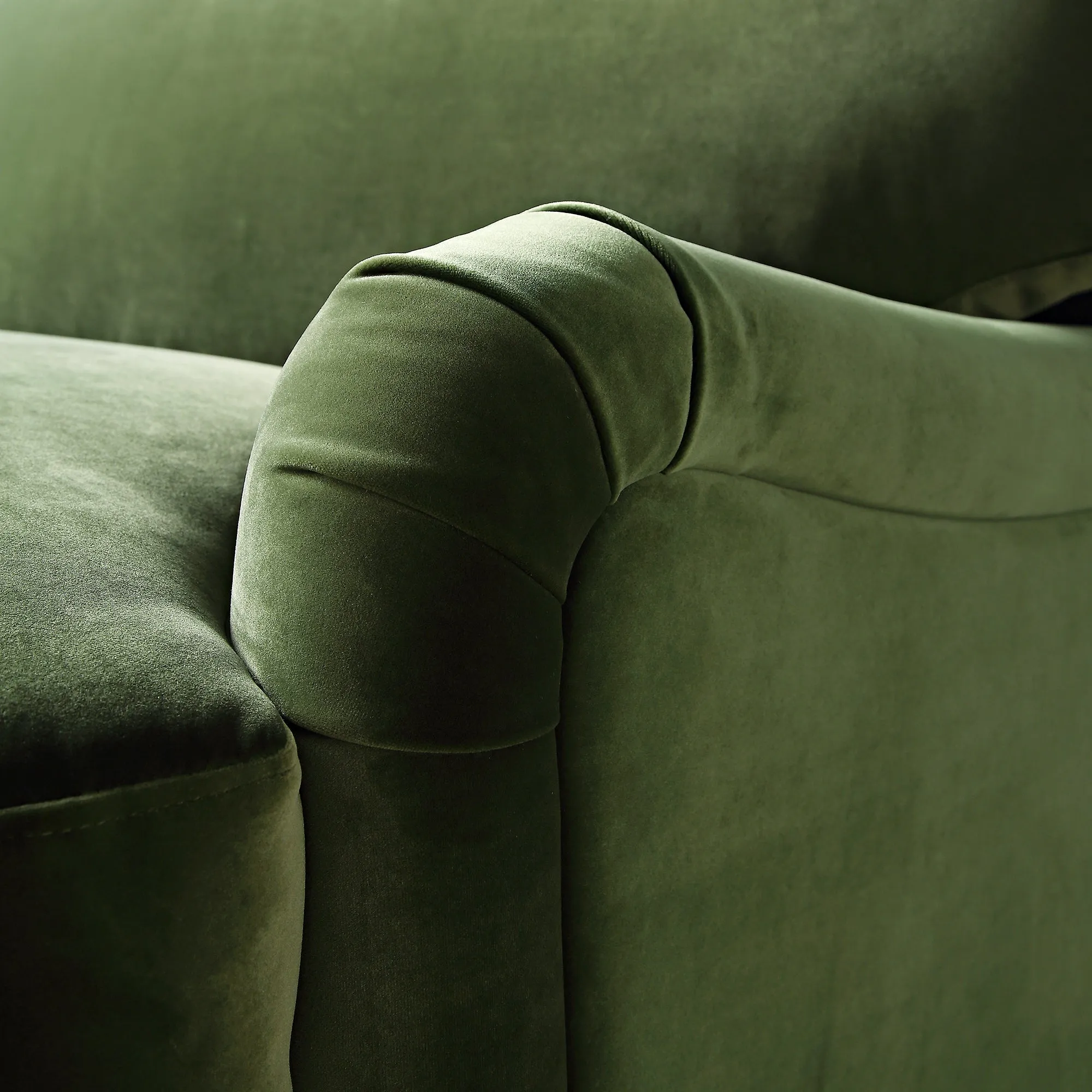 Daphnis Fern Green Velvet Sofa, Loveseat