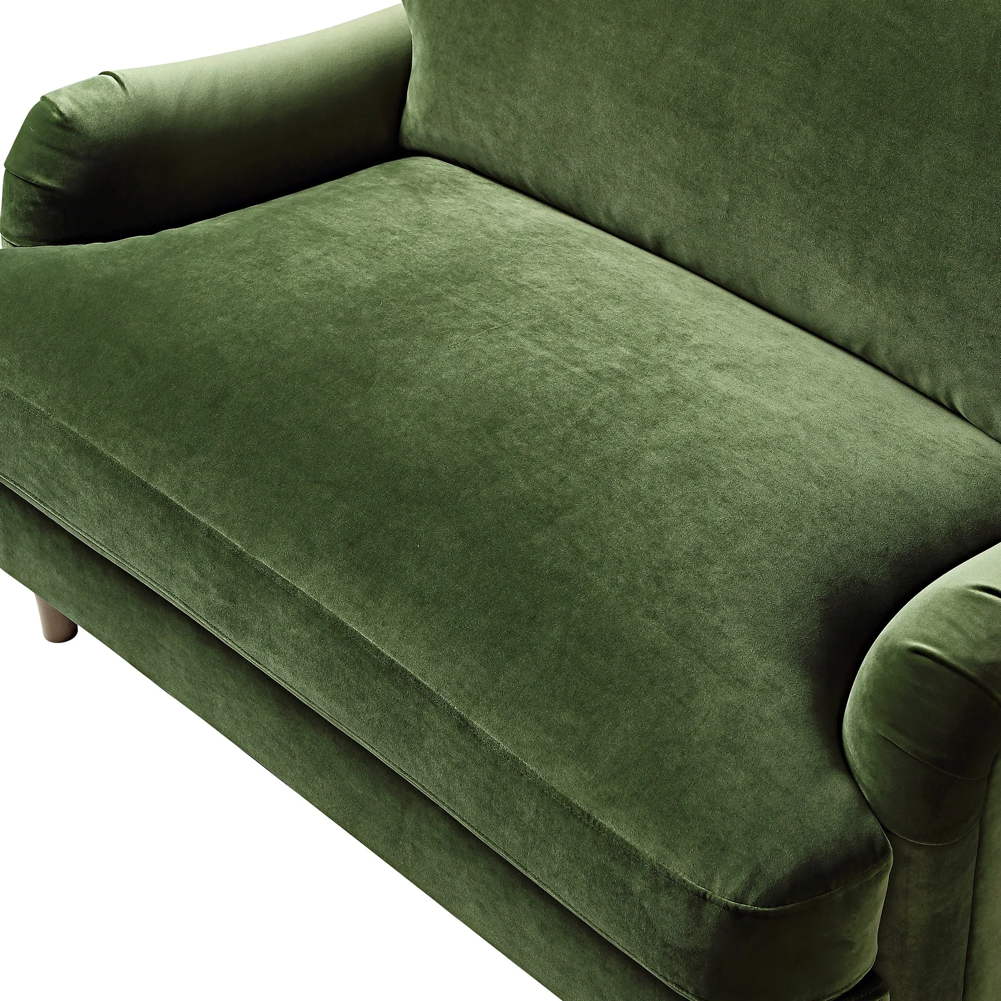 Daphnis Fern Green Velvet Sofa, Loveseat