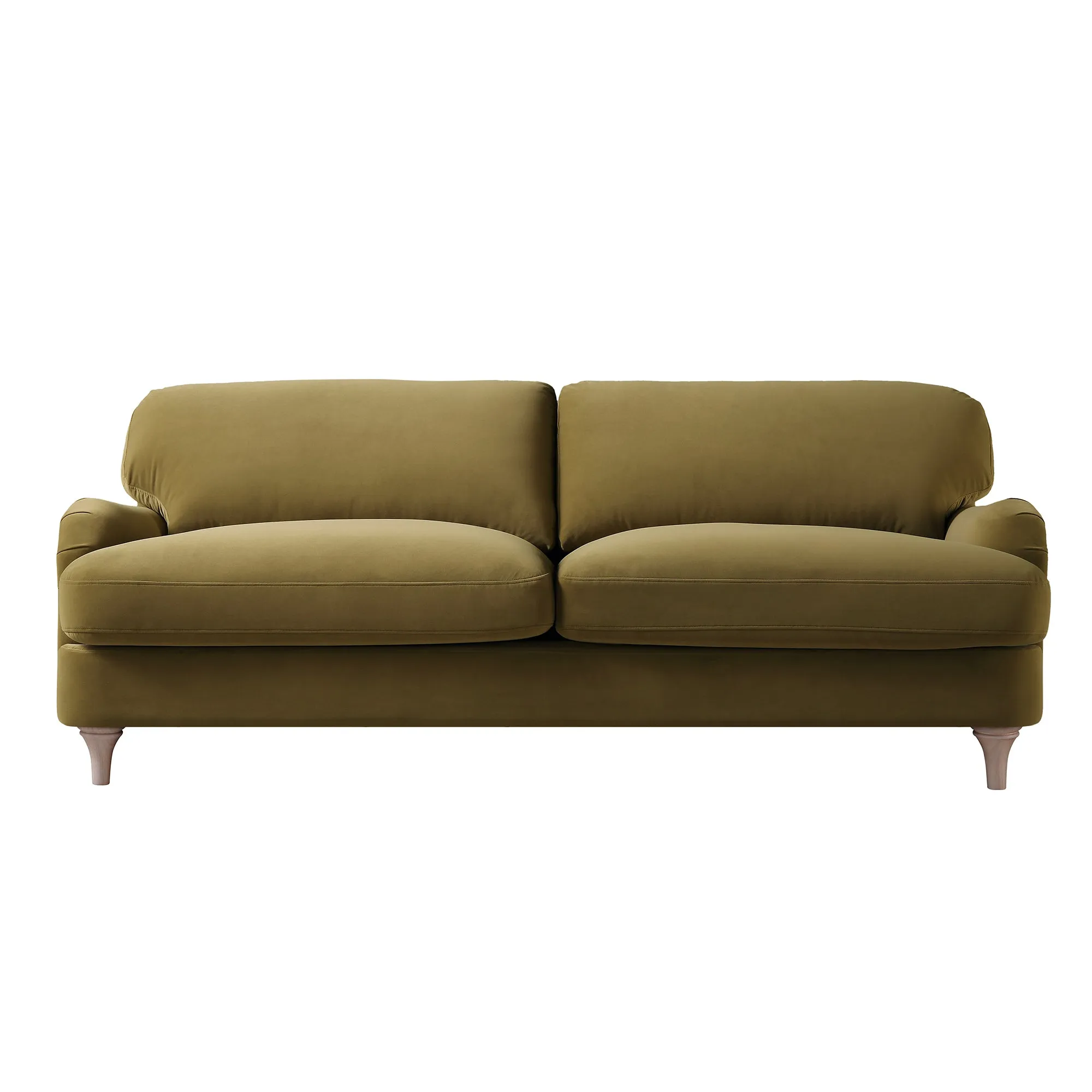 Daphnis Fudge Velvet Sofa, 3-Seater