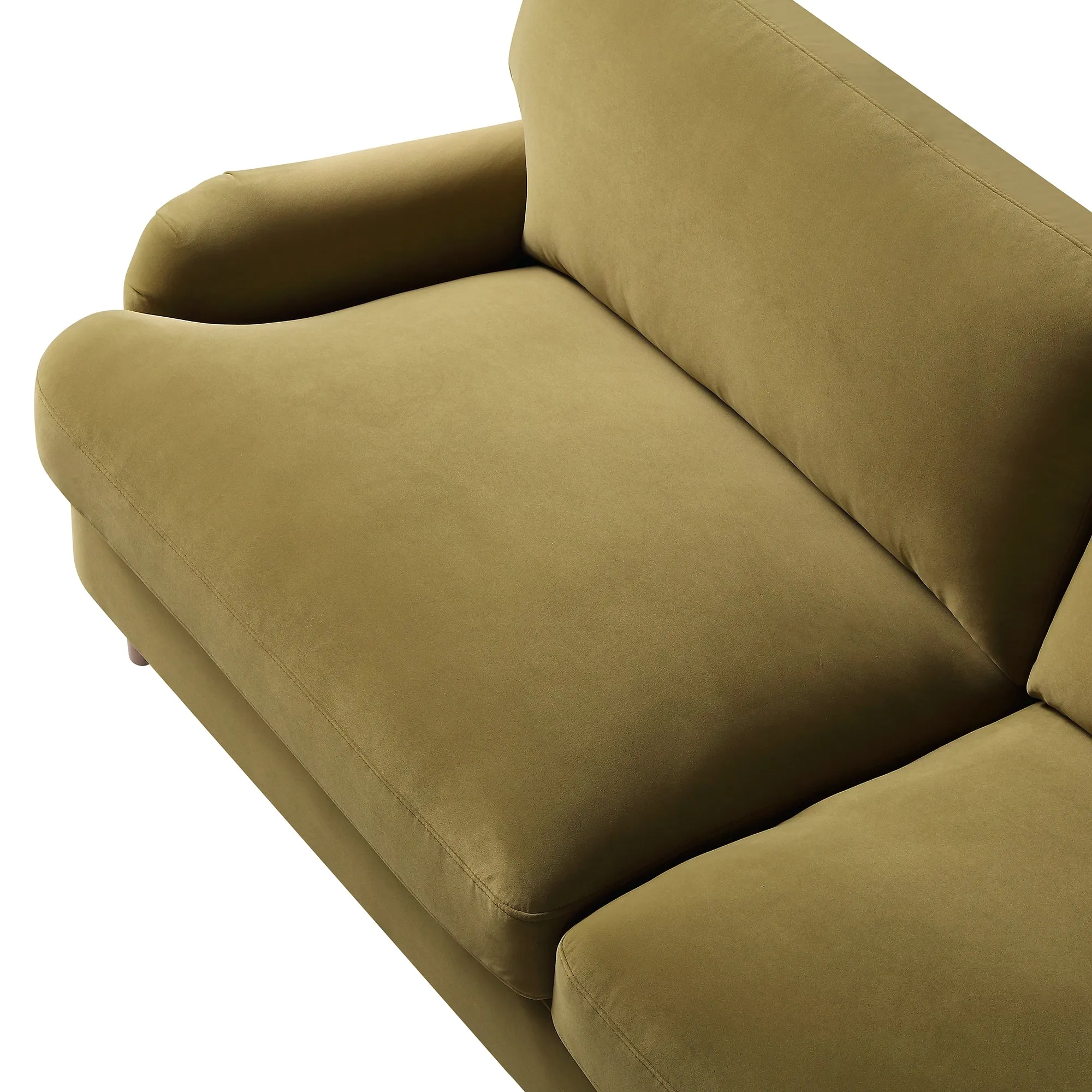 Daphnis Fudge Velvet Sofa, 3-Seater