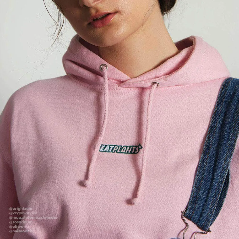 Eat Plants Hoodie - Bubblegum Pink