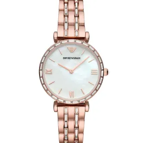 Emporio Armani Women’s Analog Stainless Steel Mother of Pearl Dial 32mm Watch AR11294