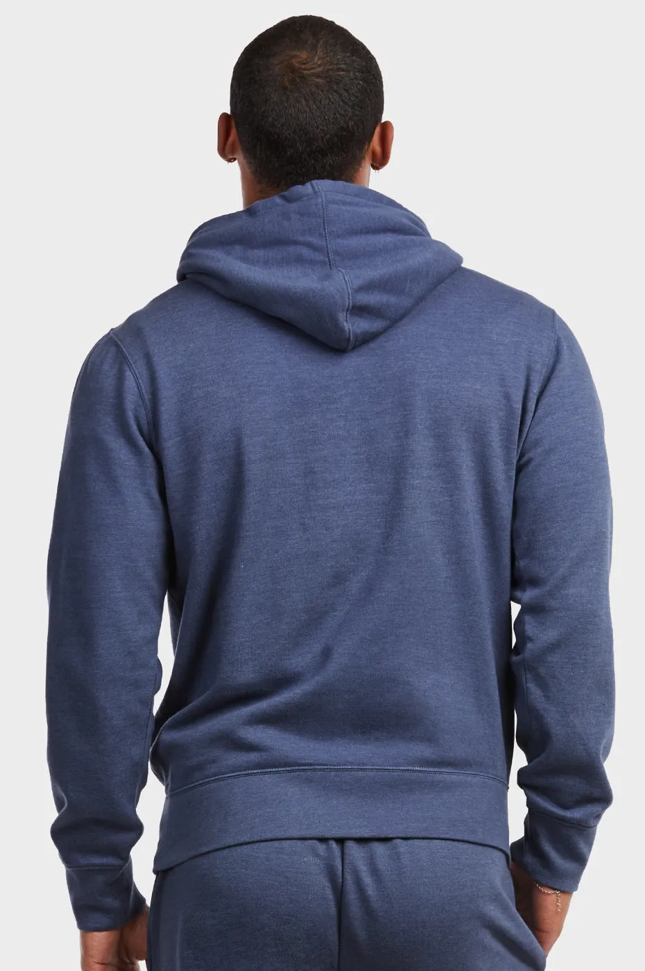 ET TU MEN'S LIGHTWEIGHT FLEECE PULLOVER HOODIE (HD1020E_NV-MRL)