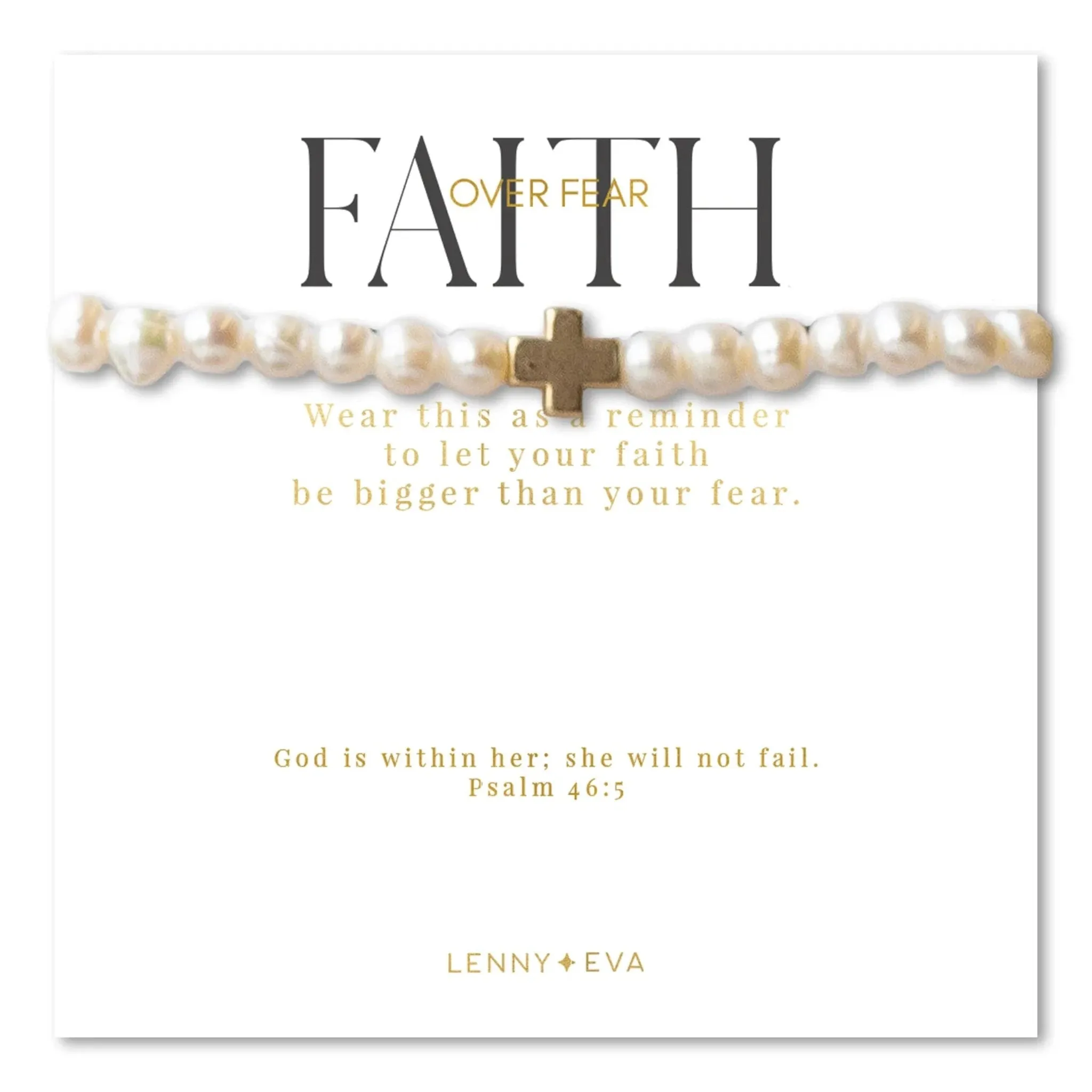 Faith Over Fear Cross Bracelet